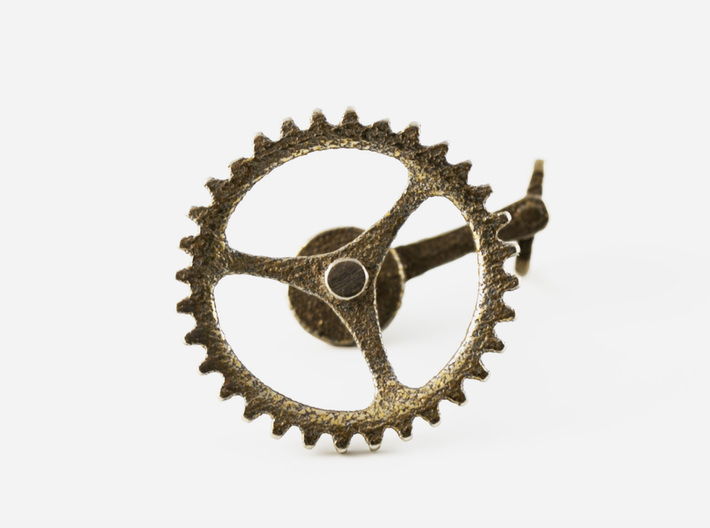 OG Bicycle Chainring Cufflinks 3d printed 