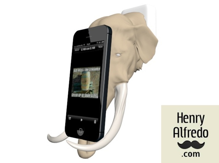 Mammoth iPhone5 Charger 3d printed Mammoth iPhone5 Charger