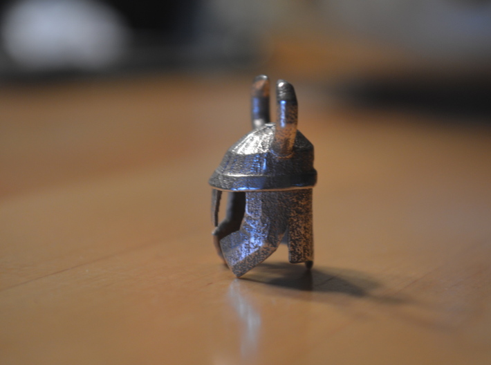 Finger-Viking Helmet Tiny 3d printed on table