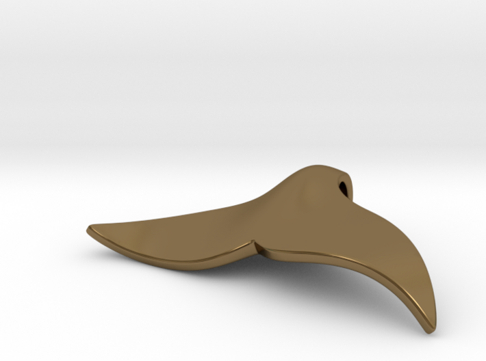 &quot;Whale tail&quot; pendant (Silver, Brass, Bronze) 3d printed