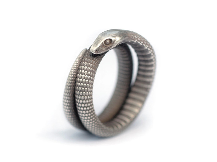 Snake Ring (Size US 9) 3d printed