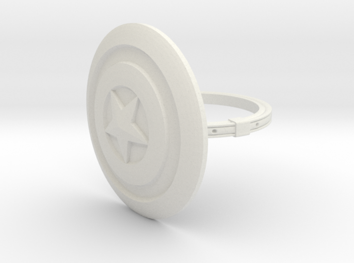 Captain America Ring - 17.75mm - US Size 7 1/2 3d printed