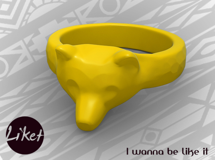 Wild Bear Ring size 6 3d printed