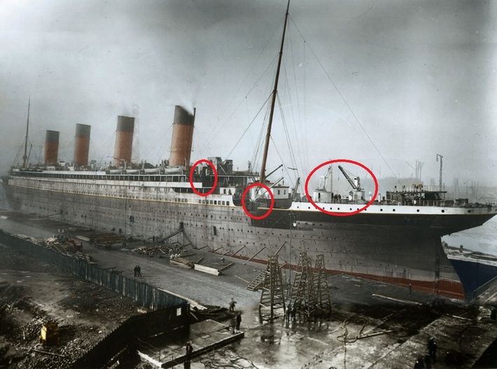 1/350 Titanic and Lusitania Cargo Cranes (4) 3d printed RMS Titanic