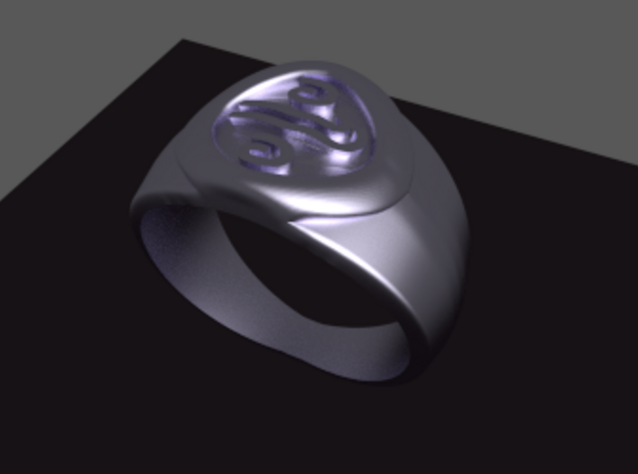 4 Elements - Air Ring (Size 7 / 17.3mm) 3d printed Rendered Blender Image