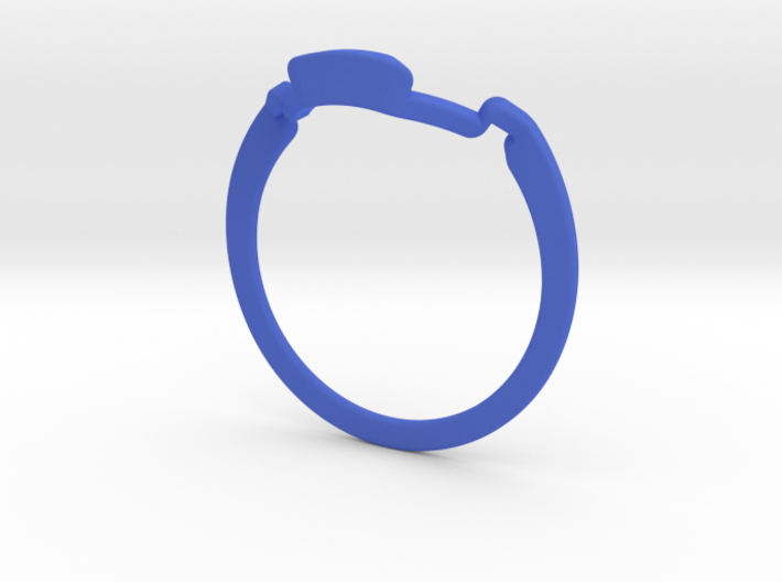 Fall Apart Ring - Blue - Size 12 - 21.39 Mm 3d printed