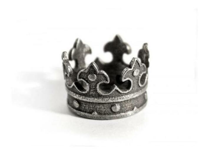 Crown Ring (US Size 13.5) 3d printed Stainless Steel