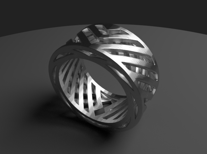 Double Wire Ring (Size 8 / 18.2mm) 3d printed Rendered Blender Image