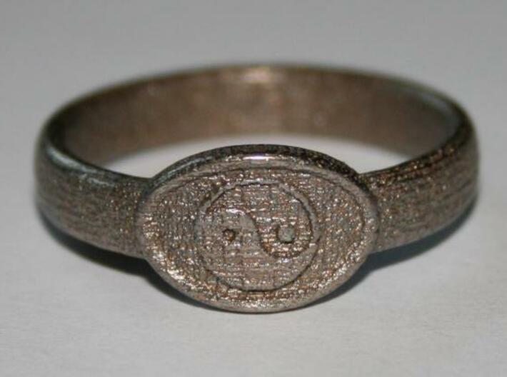 Yin Yang ring (size L) 3d printed foto