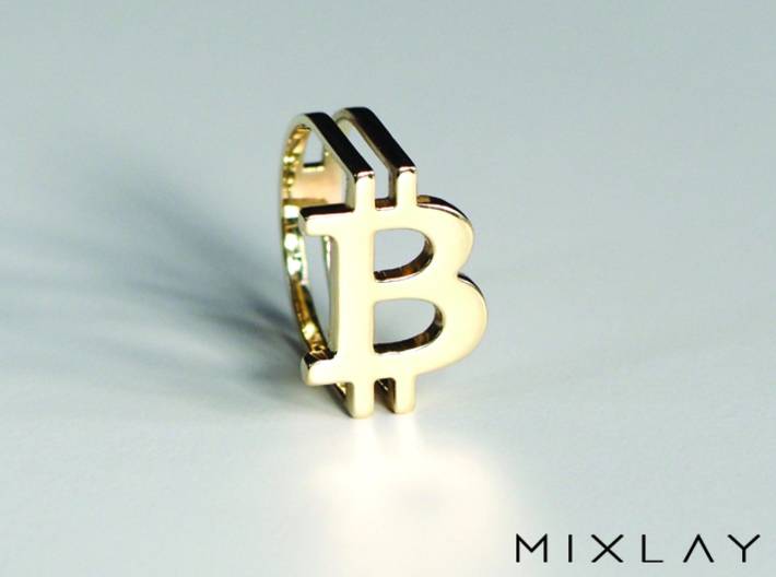 Bitcoin Ring 17 3d printed 