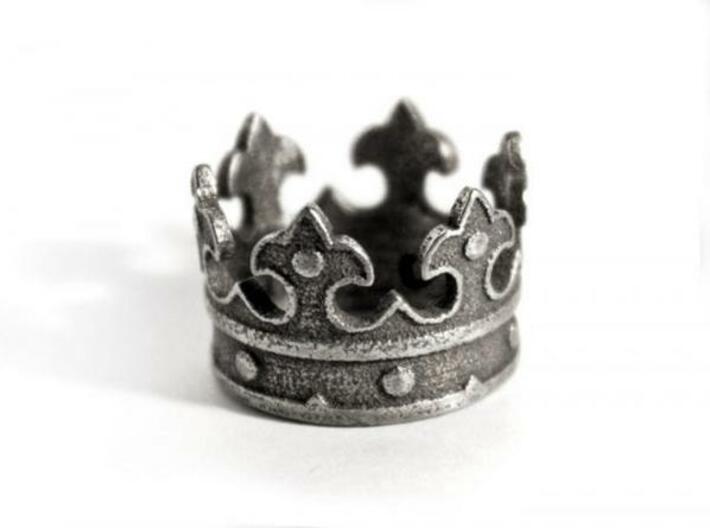 Crown Ring (US Size 12) 3d printed Stainless Steel