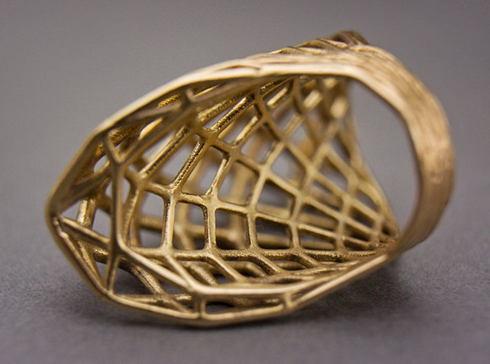 Ring 002 Size 5 3d printed Raw Bronze