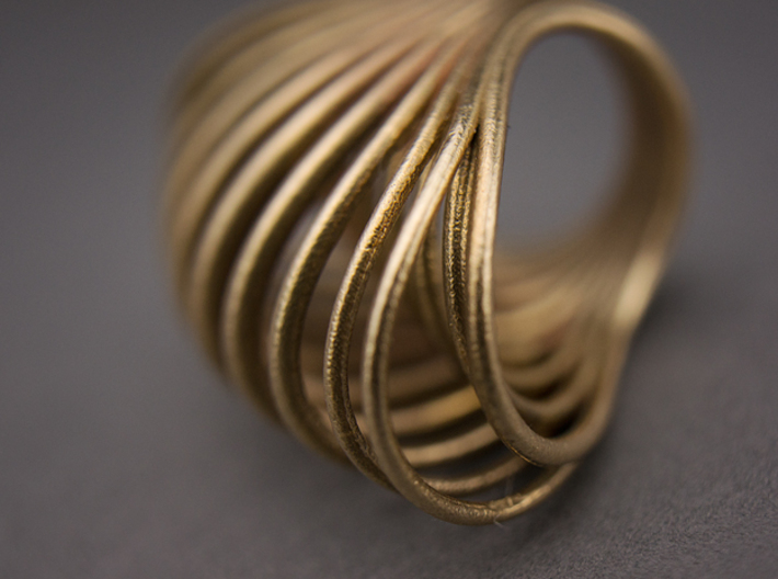 RING 001 SIZE 8 3d printed Raw Bronze