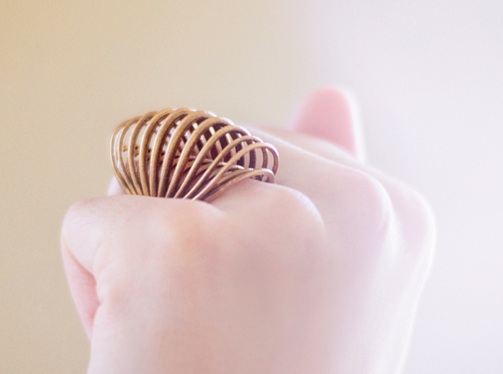 RING 001 SIZE 8 3d printed Raw Bronze