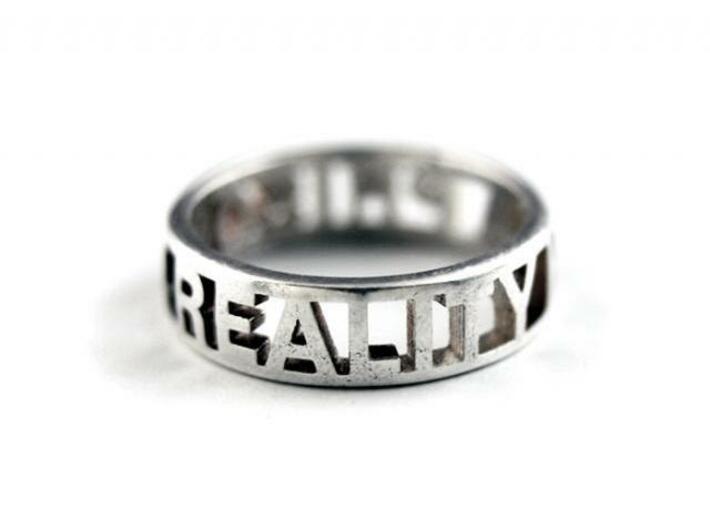 Reality Ring (US Size 6) 3d printed Silver Glossy
