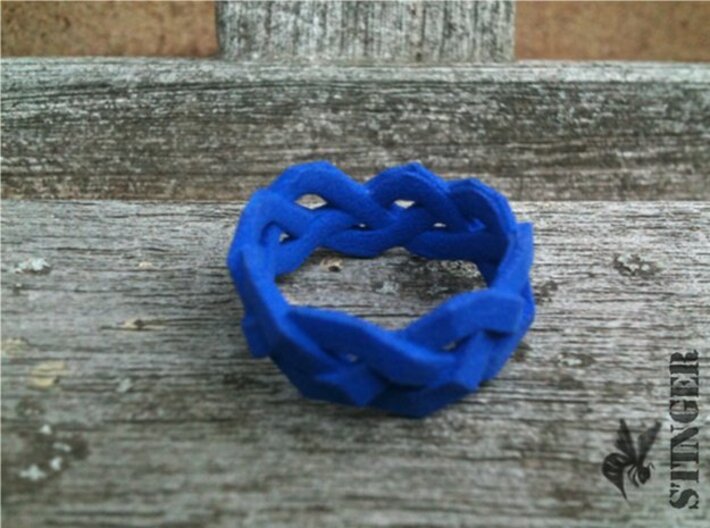 Braided Polygon Ring Size 8 3d printed