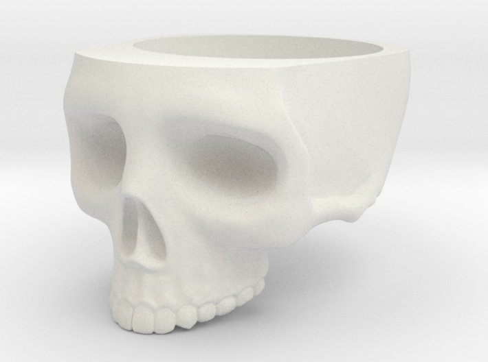 Human Skull Ring (sizes 07 to 14) 3d printed 