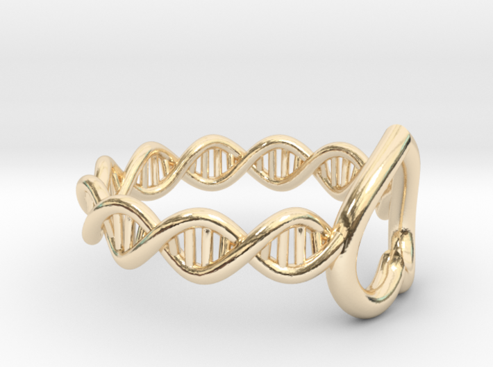 DNA Heart Ring  3d printed 