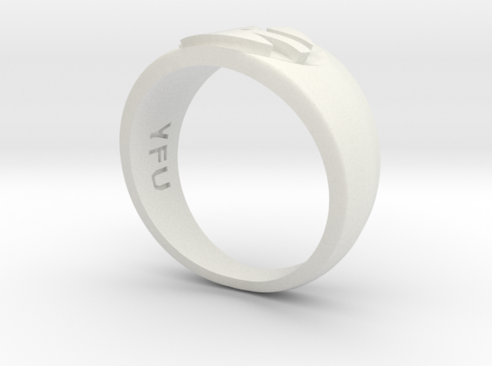 YFU Simple Logo Ring (Size 9 / 18.9mm) 3d printed