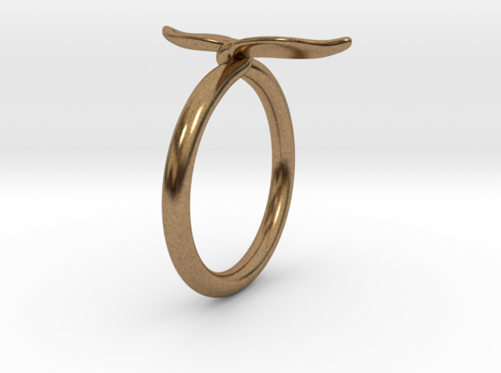 Leaf Ring (Size 8 / 18.2mm) 3d printed
