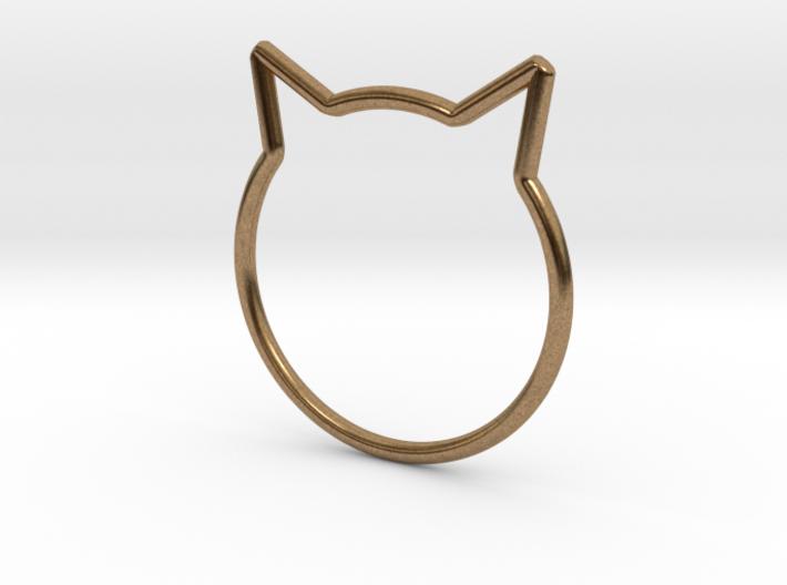 Cat Ears Ring &quot;Büsi&quot; (Size 8 / 18.2mm) 3d printed