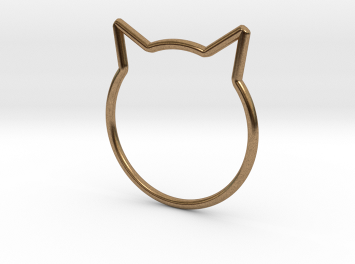 Cat Ears Ring &quot;Büsi&quot; (Size 10 / 19.8mm) 3d printed