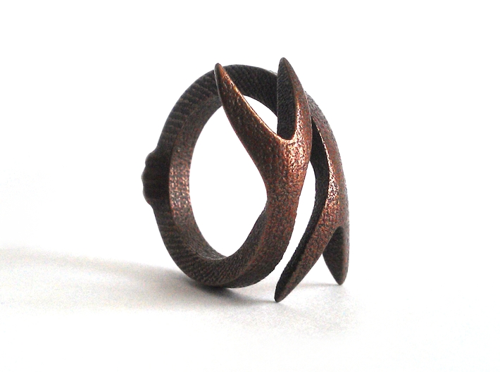 &quot;tails&quot; ring US size 6 (16.5 mm) 3d printed