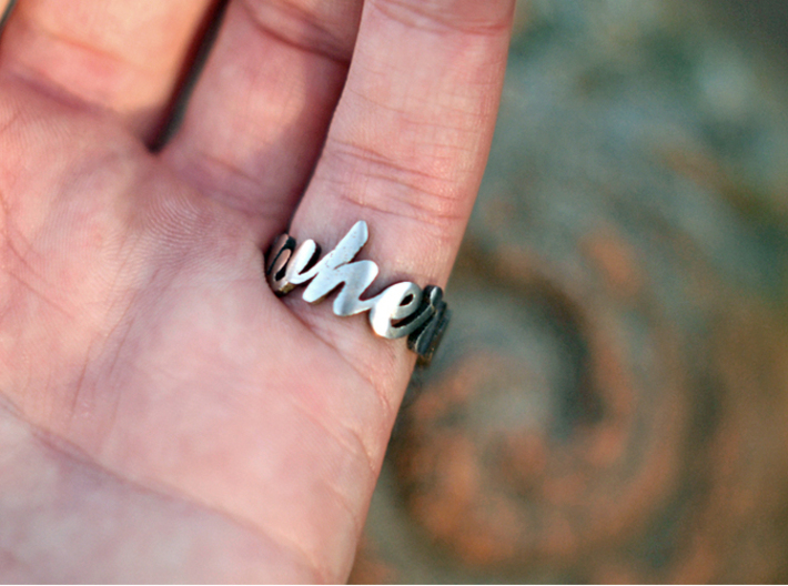 Somewhere Ring (Size US 12) 3d printed Stainless Steel (polished)