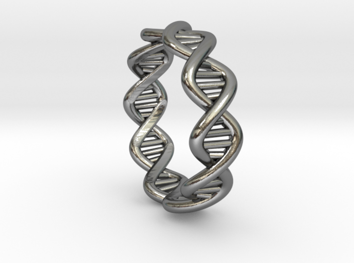 US Size 7, 10 Lobe DNA Ring, Male Version 3d printed