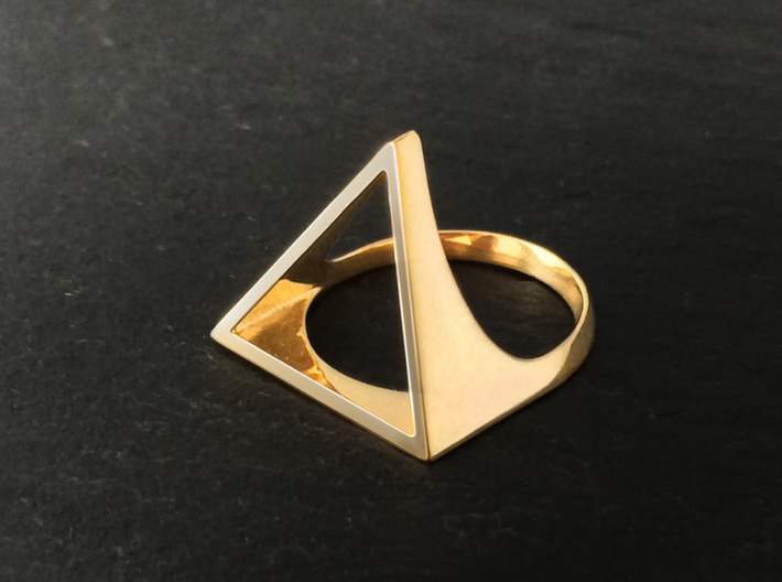 Triangle Ring - Sz9 3d printed