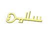 Peace Key Earrings 3d printed Peace Key Earrings - illustration gold plated brass