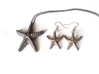 starfish earrings 3d printed Stainless Steel