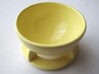 Flying Cup 3d printed In Pastel Yellow Ceramics (perspective view)