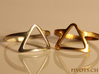 Dark Side Triangle Ring (Size 11 / 20.6mm) 3d printed L: Polished Silver R: Raw Bronze