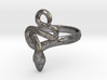 Covetous Silver Serpent Ring, Size 14 3d printed 